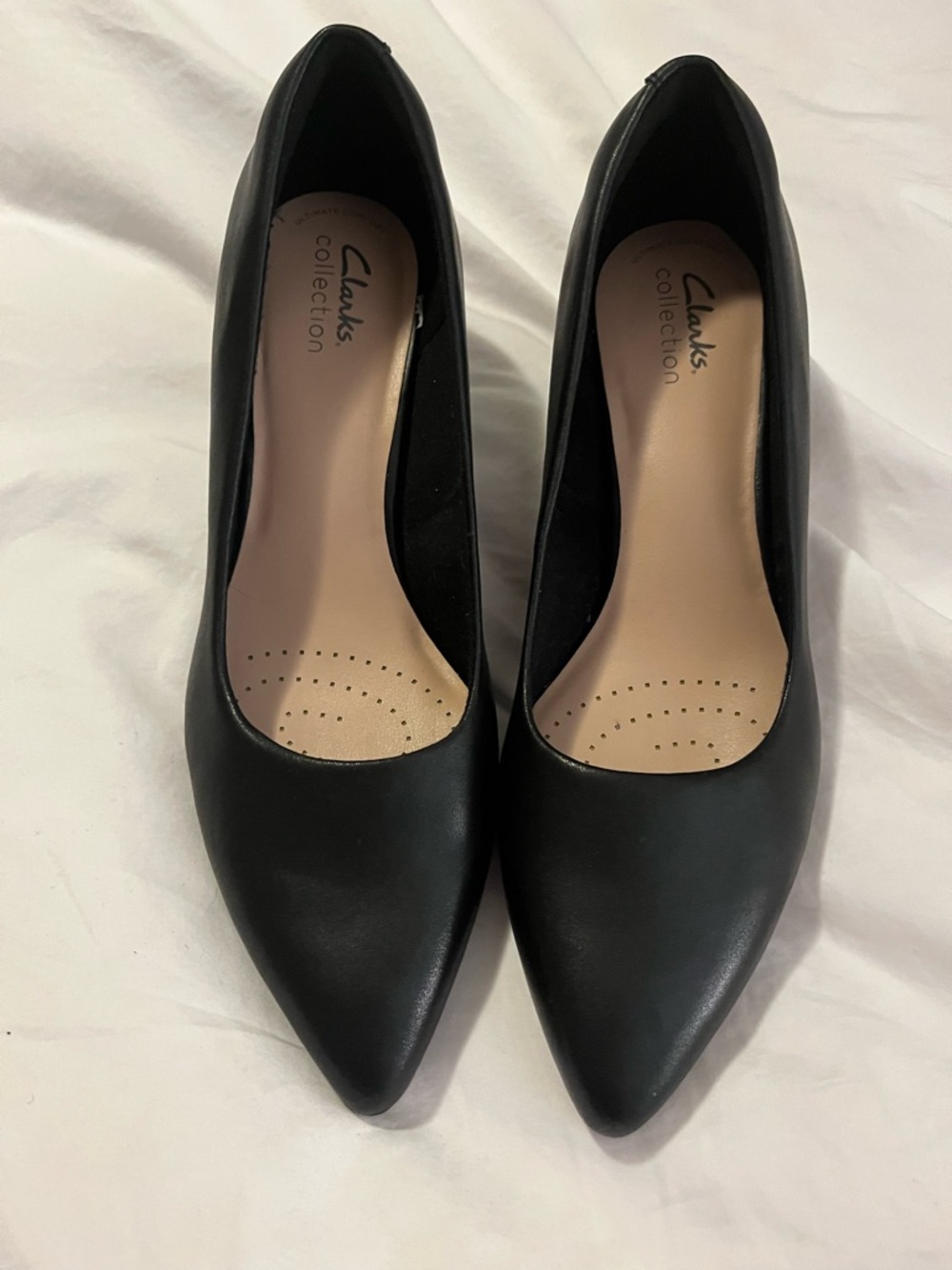 Clarks Black Pointed-Toe Women’s Pumps
8.5
